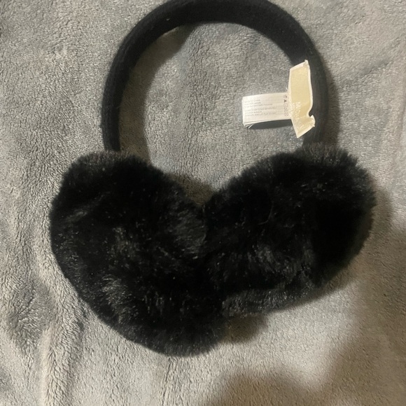 Michael Kors black earmuffs with silver accents - Picture 2 of 3